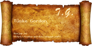 Tüske Gordon névjegykártya